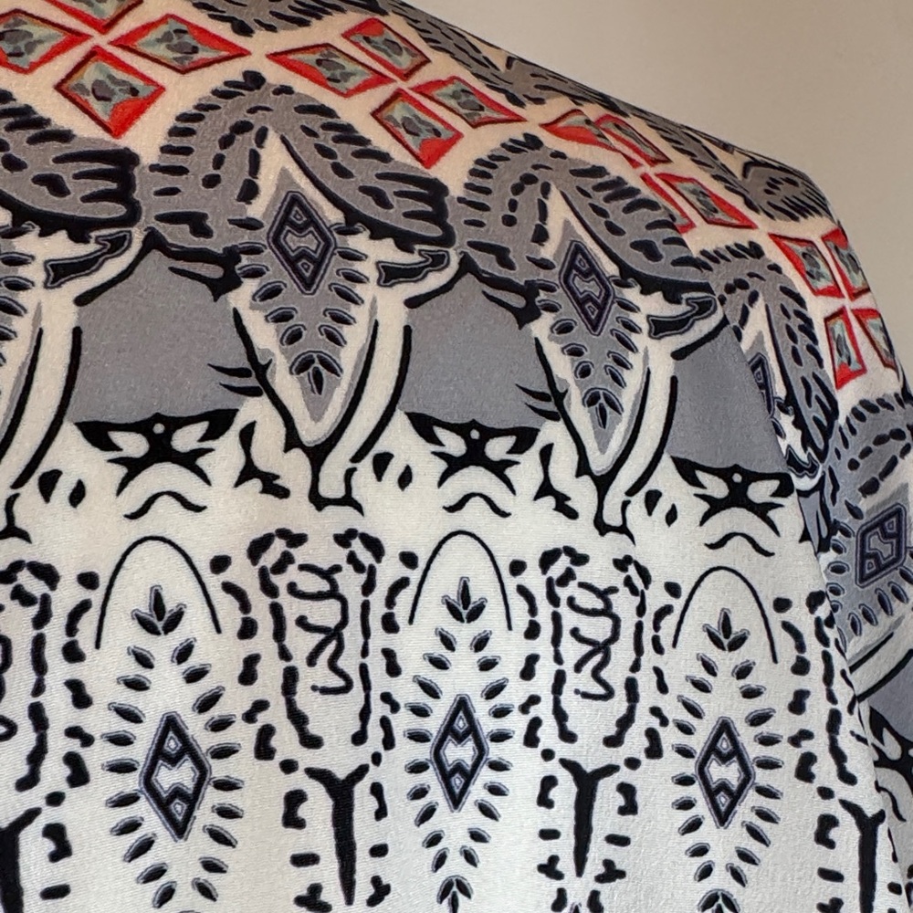 CUPSHE Boho Border Print Cover-Up with Coral Trim Size-Large - Picture 14 of 16